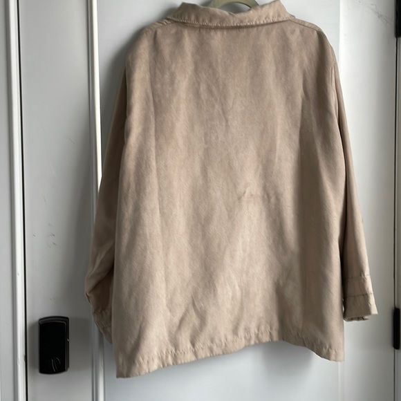 Tan Faux Suede Light Weight Jacket Women's 2x. # T4 - Picture 3 of 5